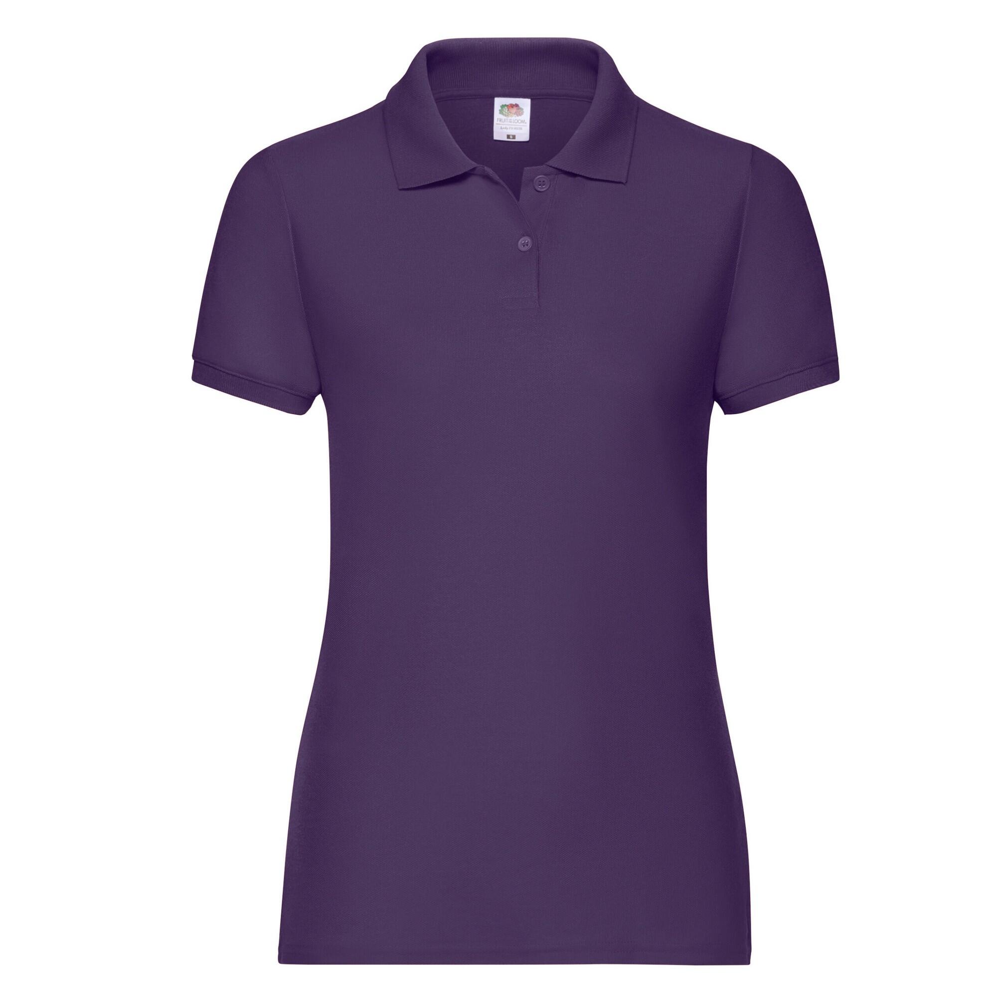 FRUIT OF THE LOOM Womens/Ladies Lady Fit 65/35 Polo Shirt (Purple)