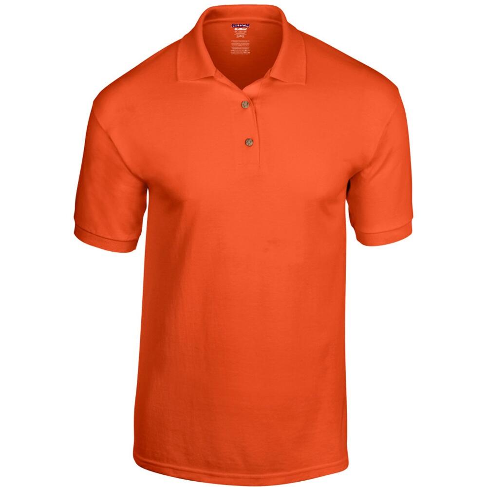 GILDAN Adult DryBlend Jersey Short Sleeve Polo Shirt (Orange)