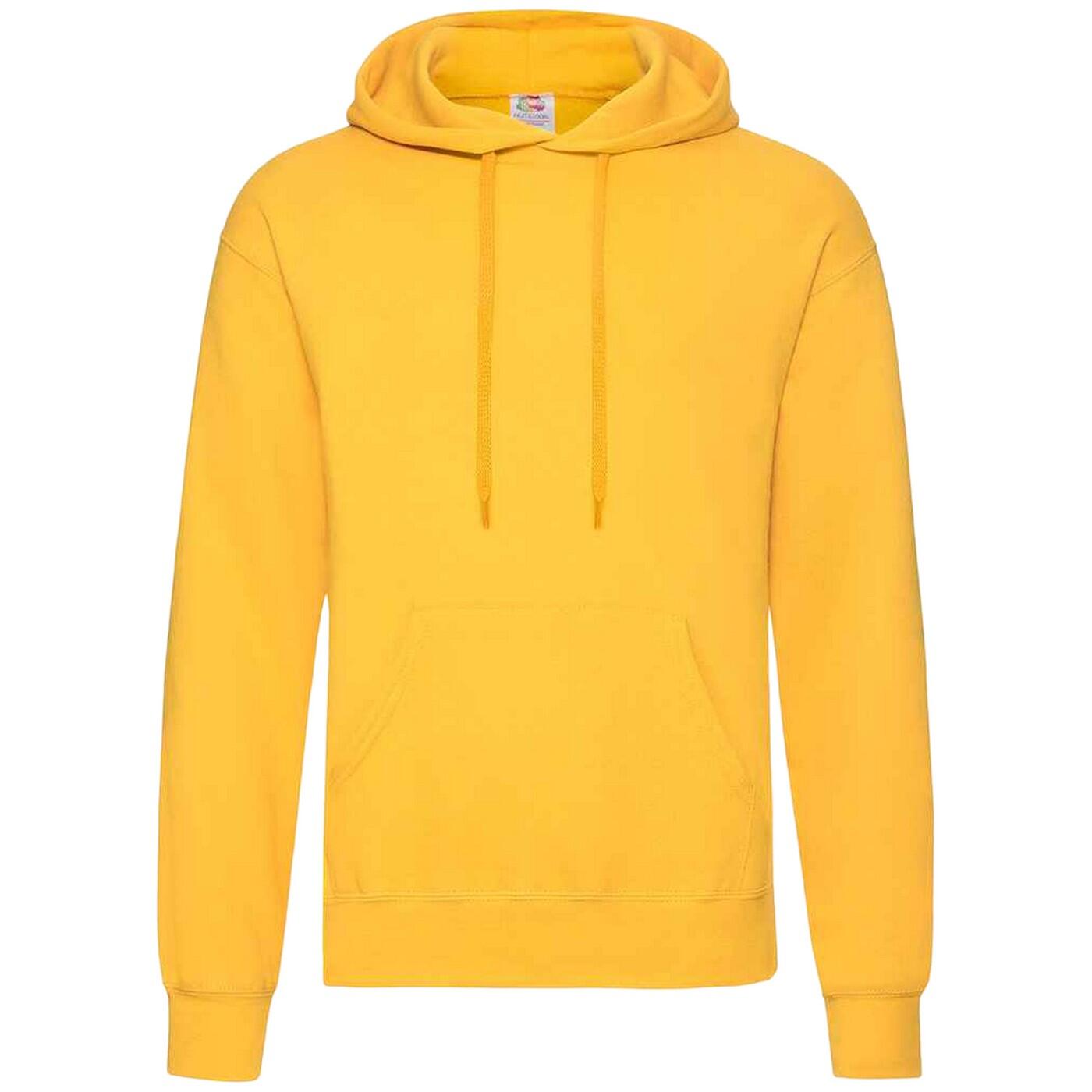 FRUIT OF THE LOOM Unisex Adults Classic Hooded Sweatshirt (Sunflower)
