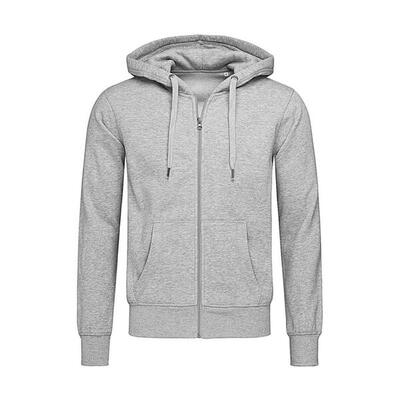 Heren select sweat jacket (heide grijs)