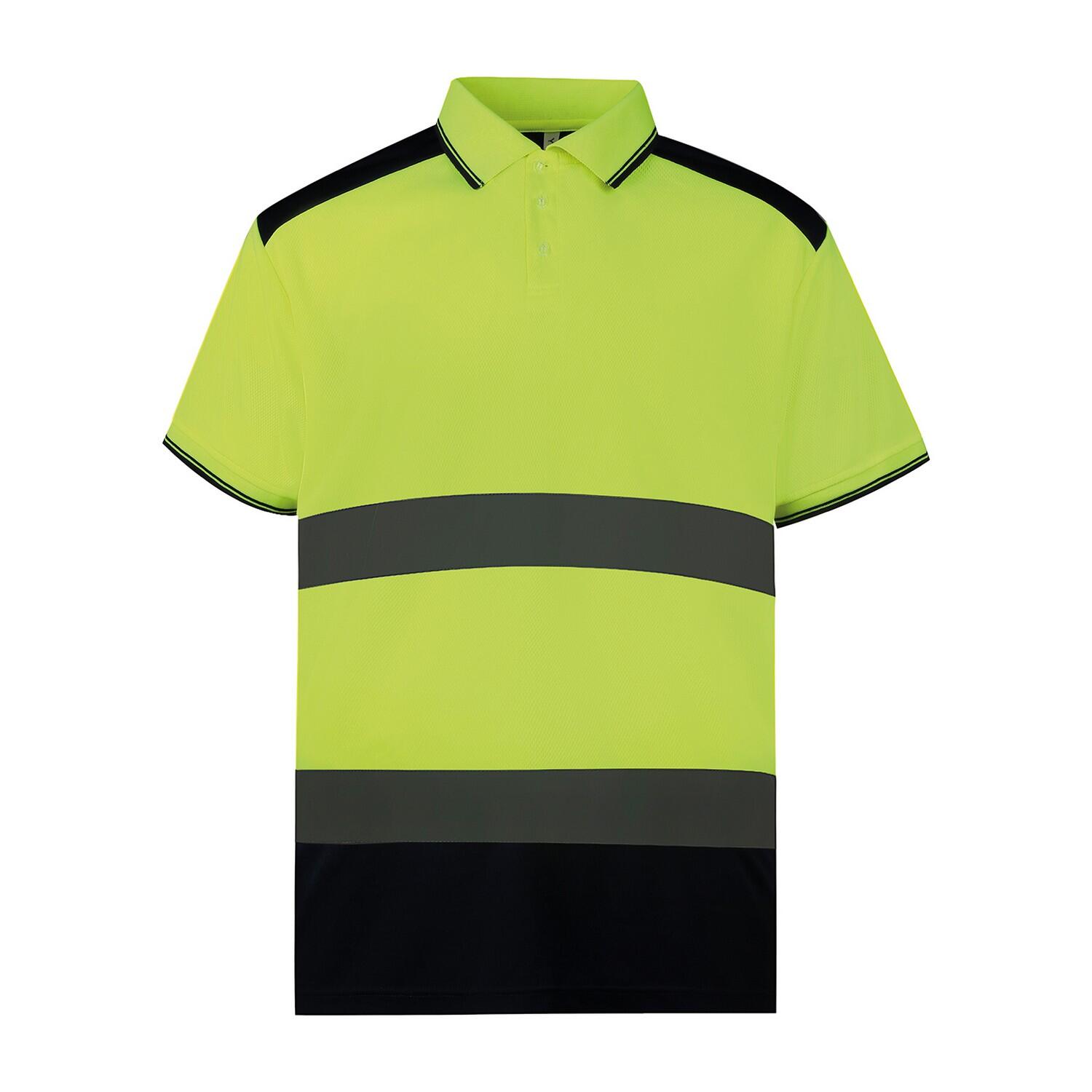 Mens HiVis Polo Shirt (Yellow/Navy) 1/1