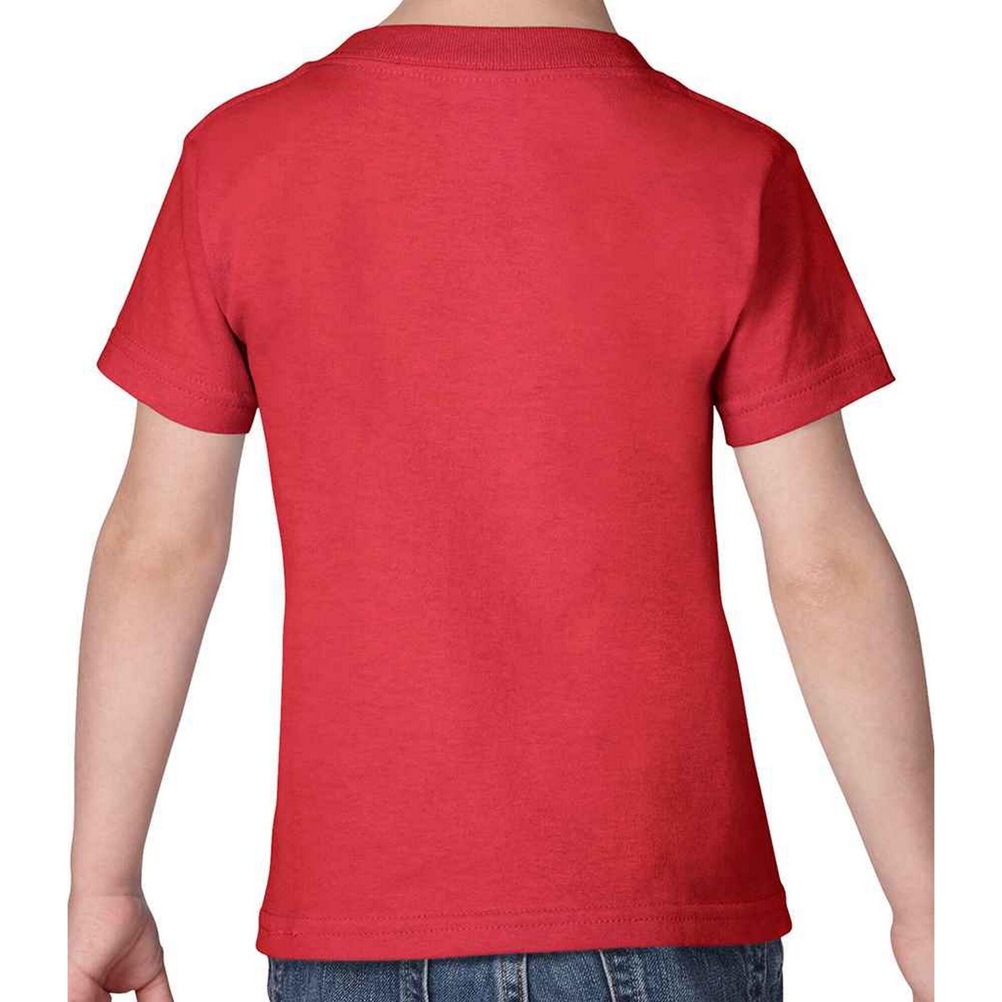 Childrens/Kids Plain Cotton Heavy TShirt (Red) 2/2