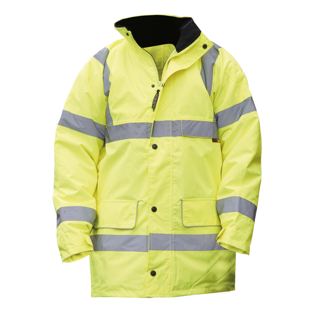 Mens Nevada High Visibility Safety Jacket (Fluorescent Yellow) 1/1