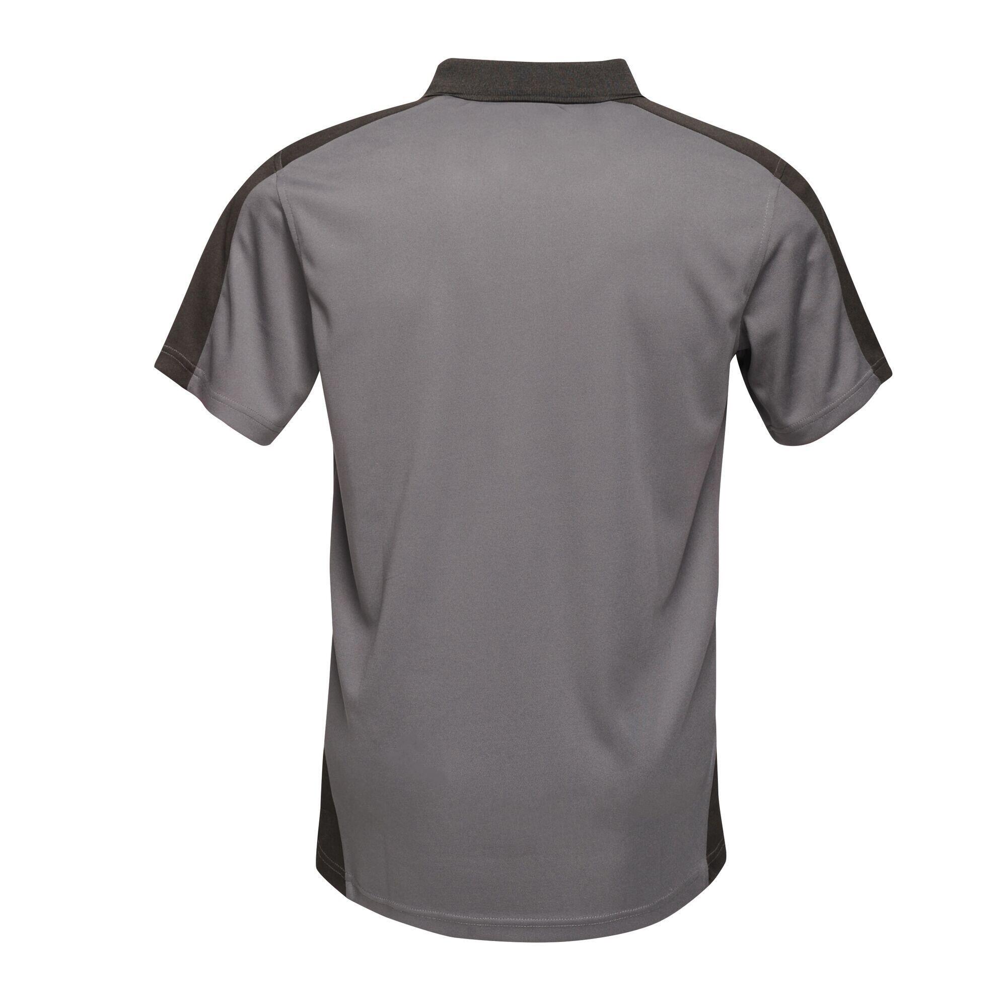 Polo Motif/style Contrasté Homme (Gris / Noir) 2/5