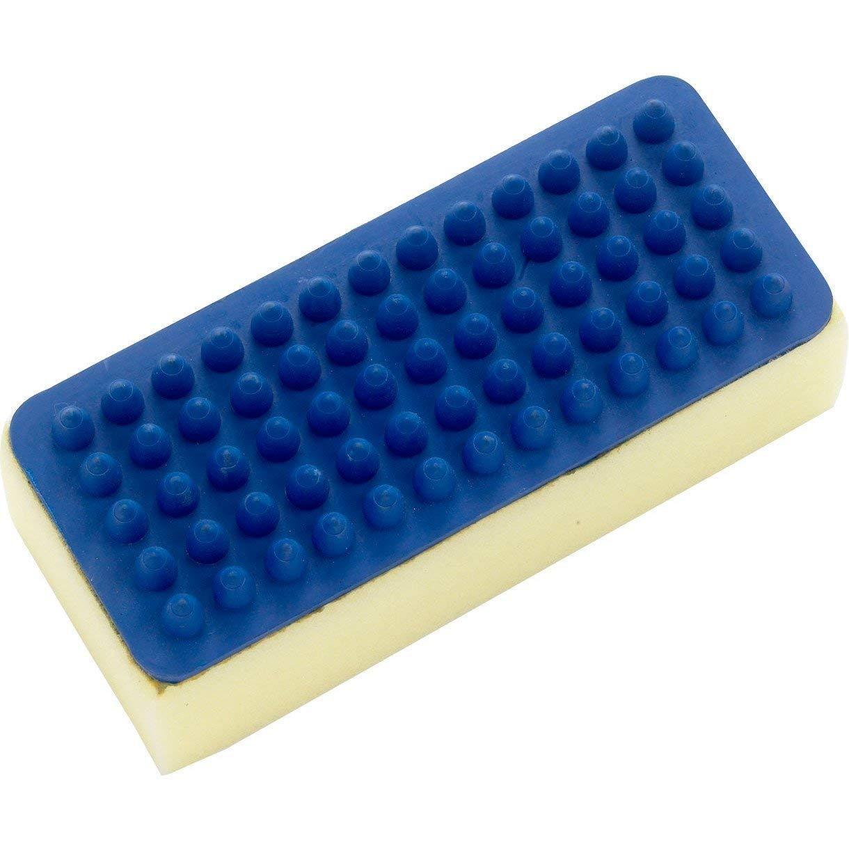 LINCOLN Rubber Sponge Curry Comb (Blue/Cream)