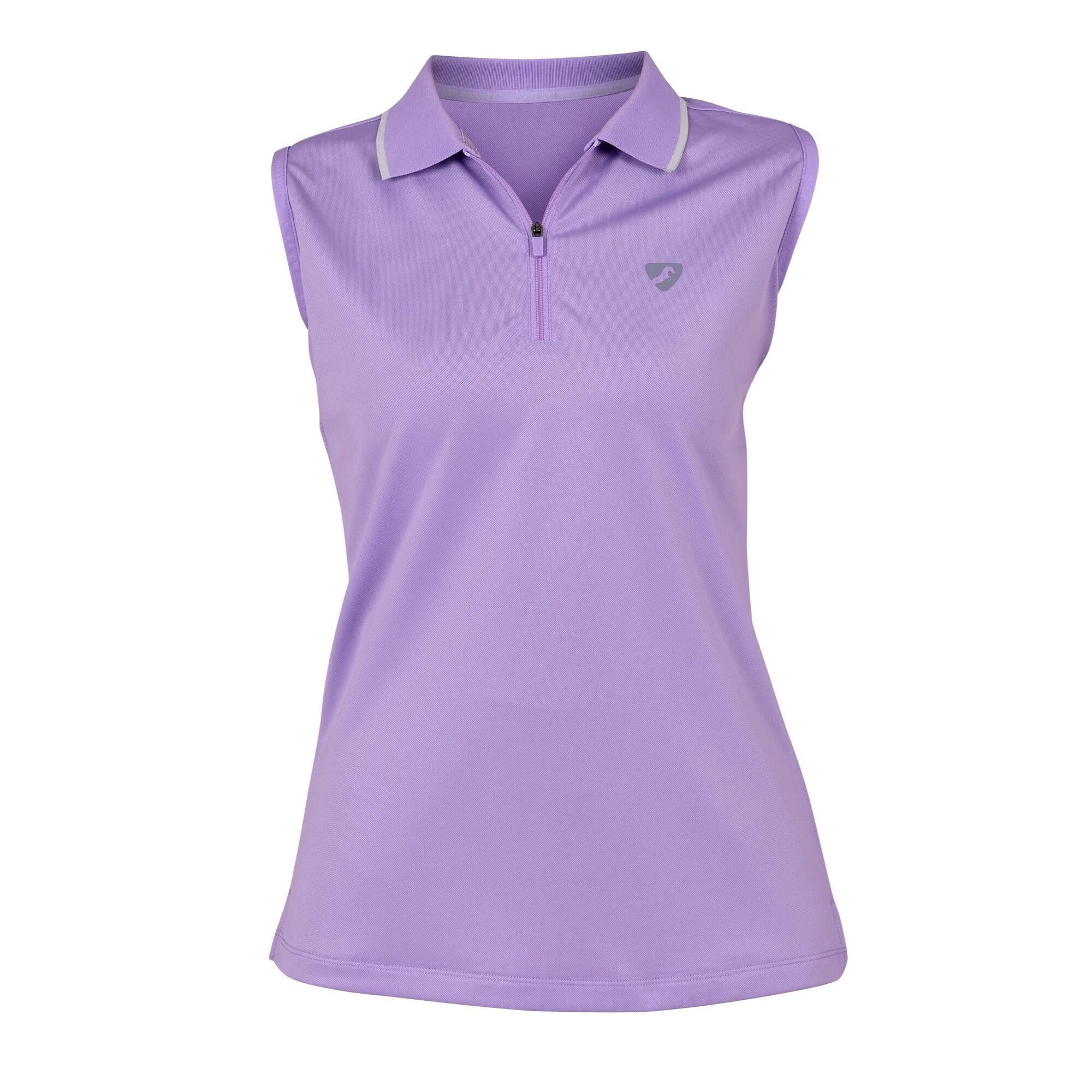 Womens/Ladies Poise Sleeveless Polo Shirt (Lavender) 1/2