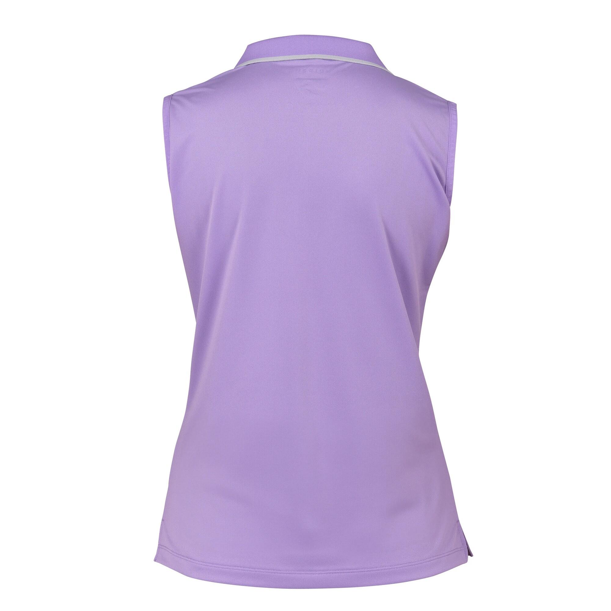 Womens/Ladies Poise Sleeveless Polo Shirt (Lavender) 2/2