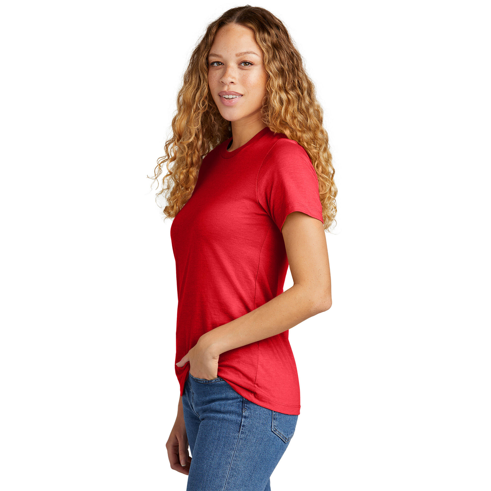 Womens/Ladies CVC Soft Touch TShirt (Red Mist) 4/5