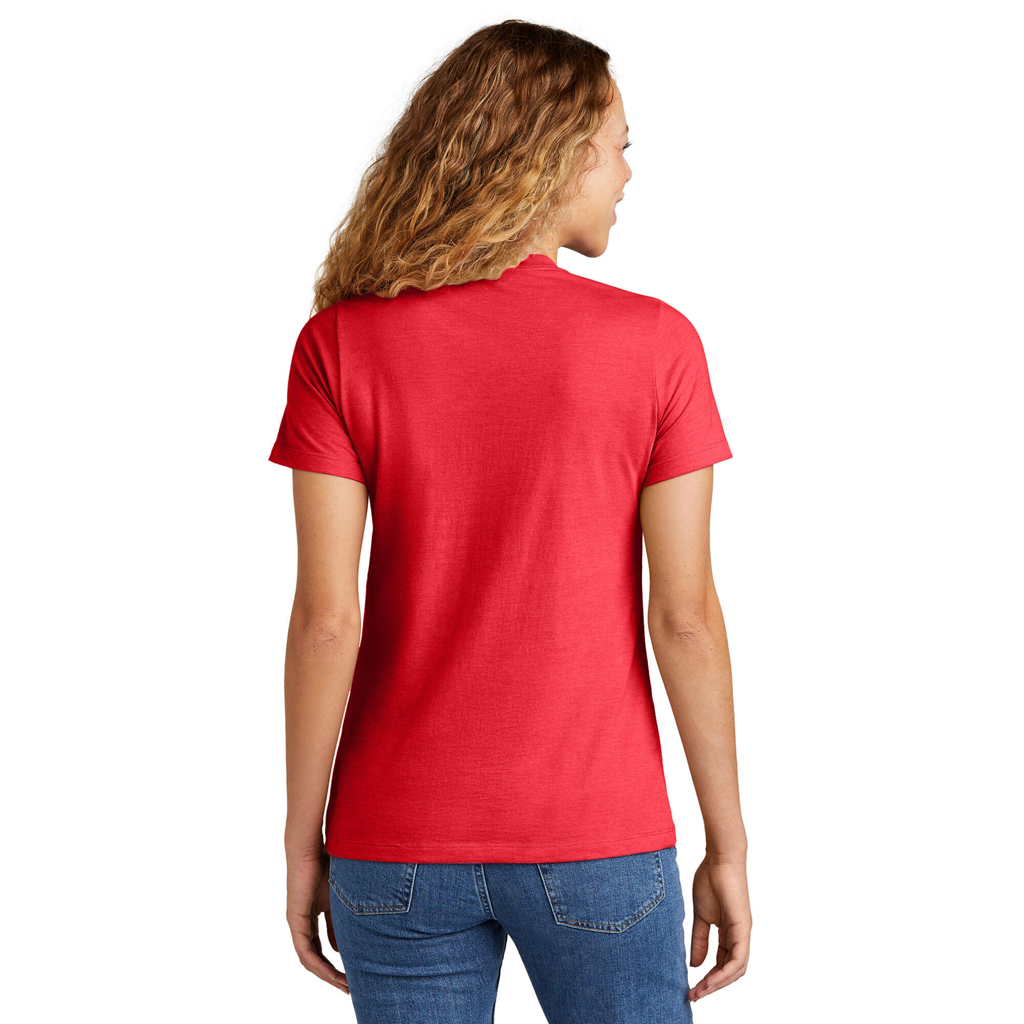 Womens/Ladies CVC Soft Touch TShirt (Red Mist) 5/5