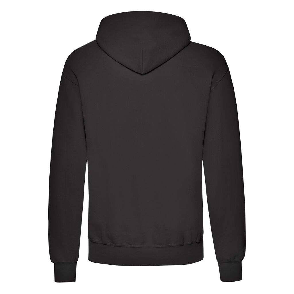 Adults Unisex Classic Hooded Sweatshirt (Black) 2/3