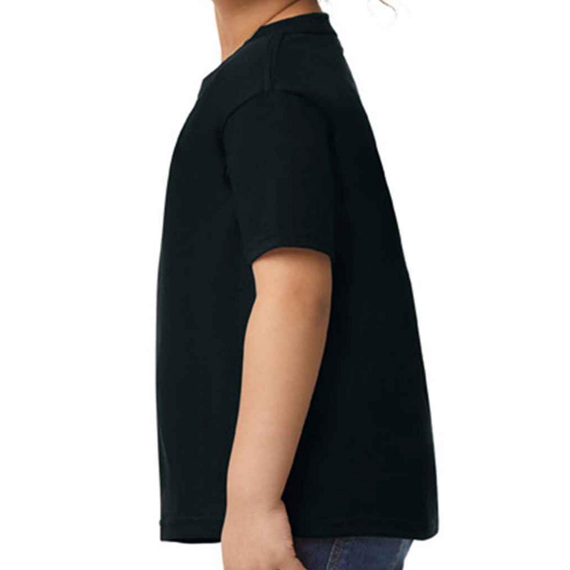 Childrens/Kids Plain Cotton Heavy TShirt (Black) 3/3