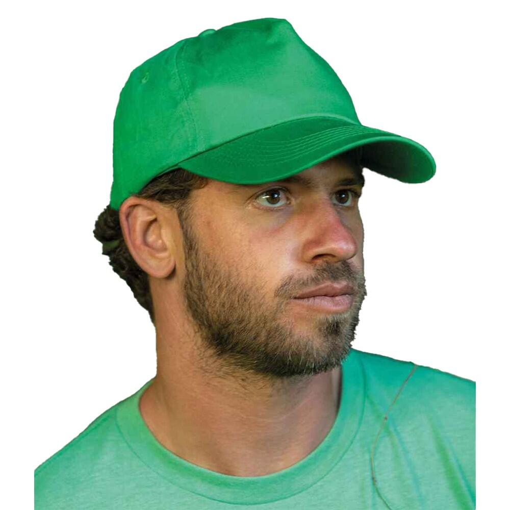 Boston 5 Panel Baseball Cap (Apple Green) 2/3