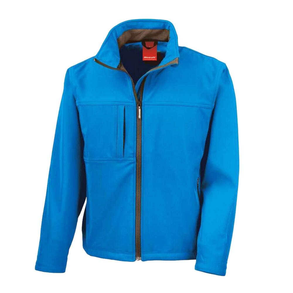 Mens Classic Soft Shell Jacket (Azure) 2/3