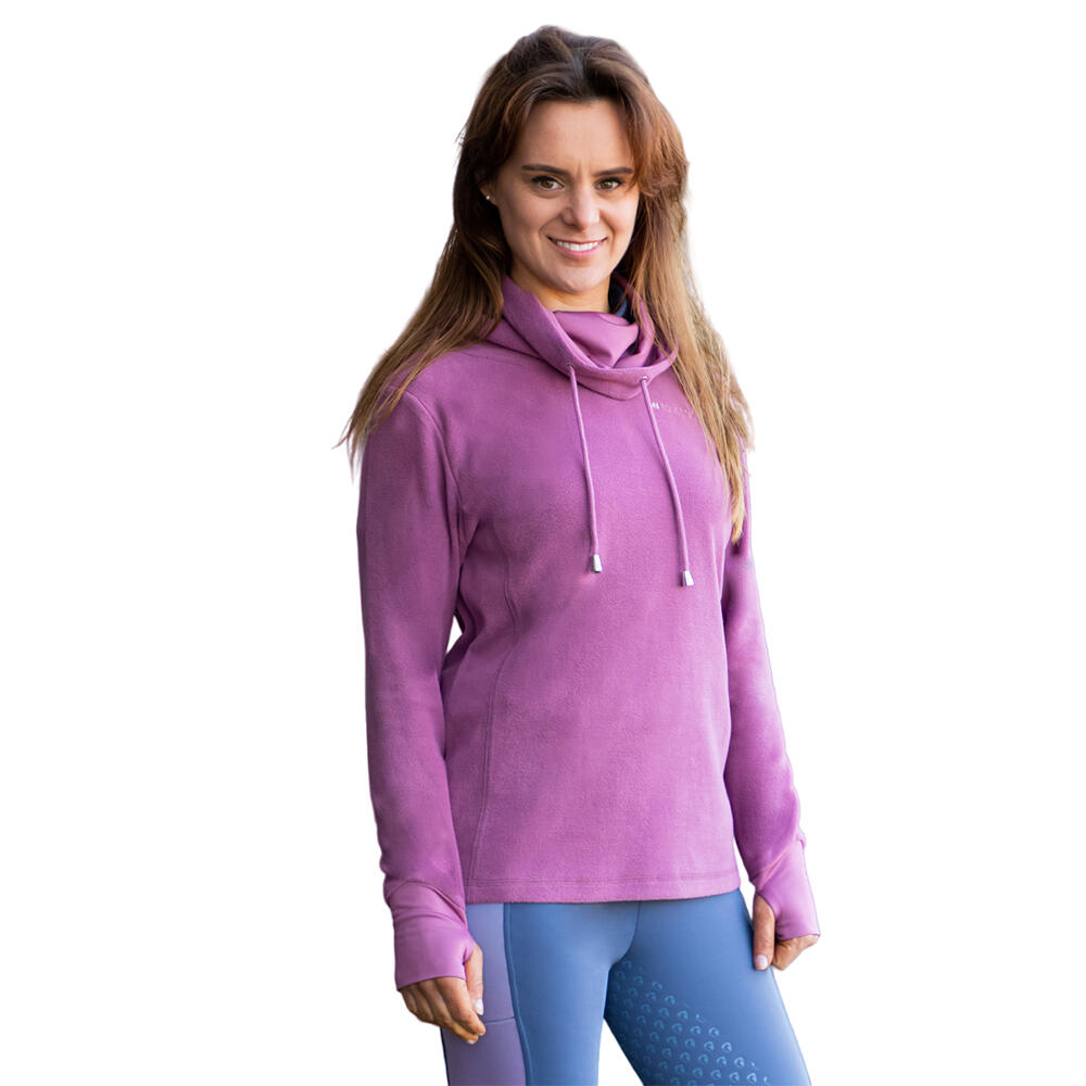 Womens/Ladies Synergy Cowl Neck Fleece Top (Grape) 1/1