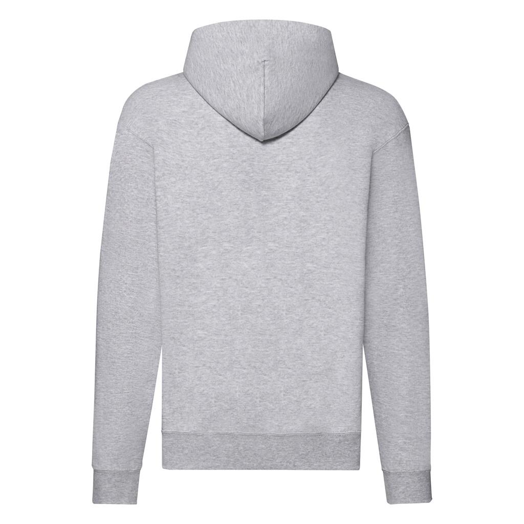 Felpa Con Cappuccio E Zip Intera Uomo Fruit Of The Loom Classic Grigio Erica 2/3