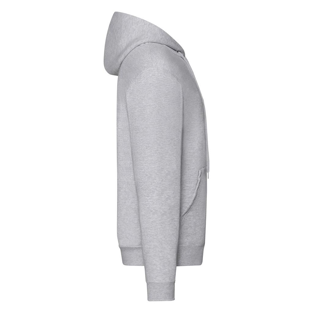 Felpa Con Cappuccio E Zip Intera Uomo Fruit Of The Loom Classic Grigio Erica 3/3