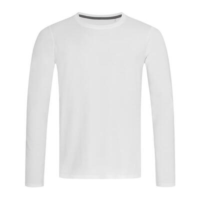Heren clive tshirt met lange mouwen (wit)