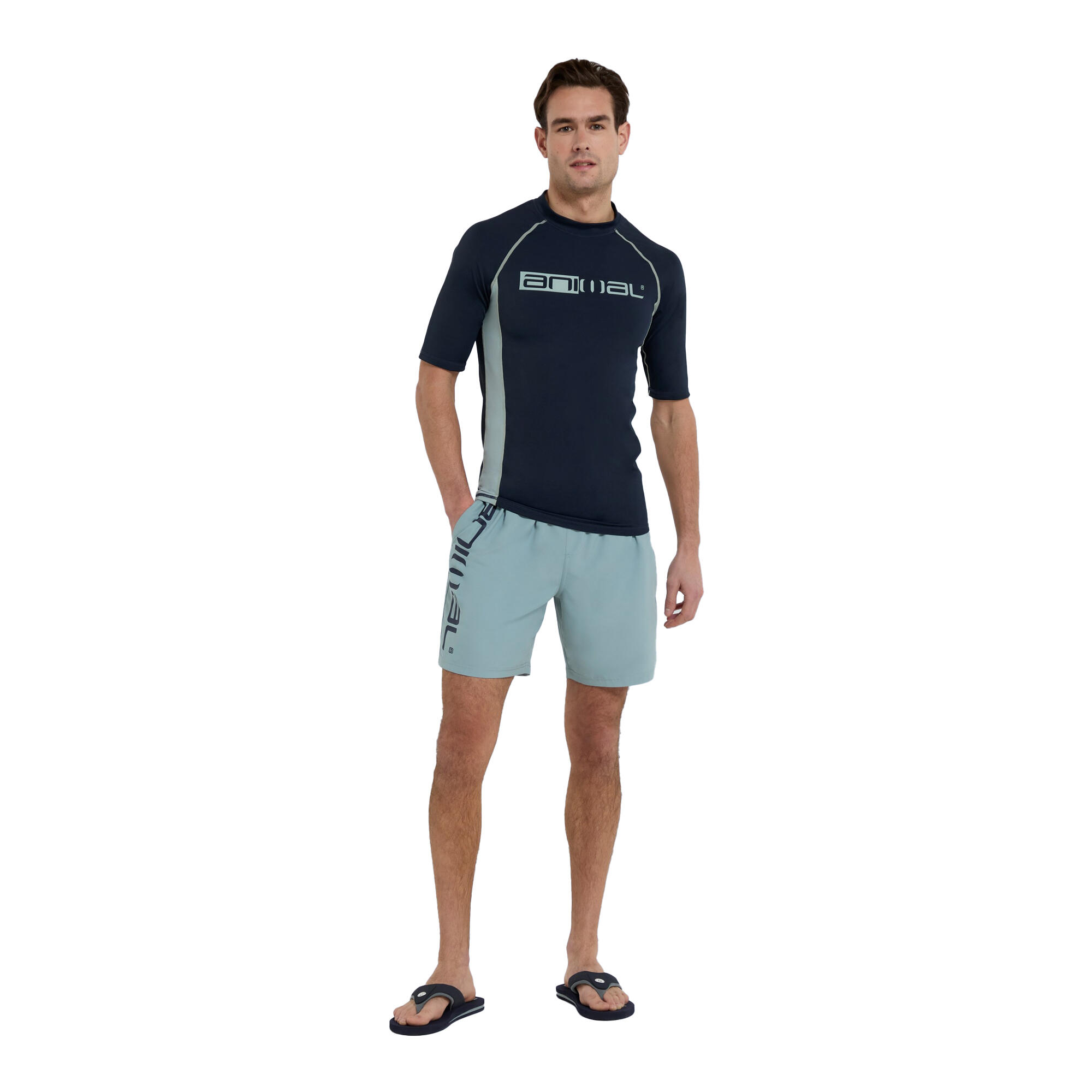 Mens Deep Dive Recycled Boardshorts (Pale Blue) 3/3