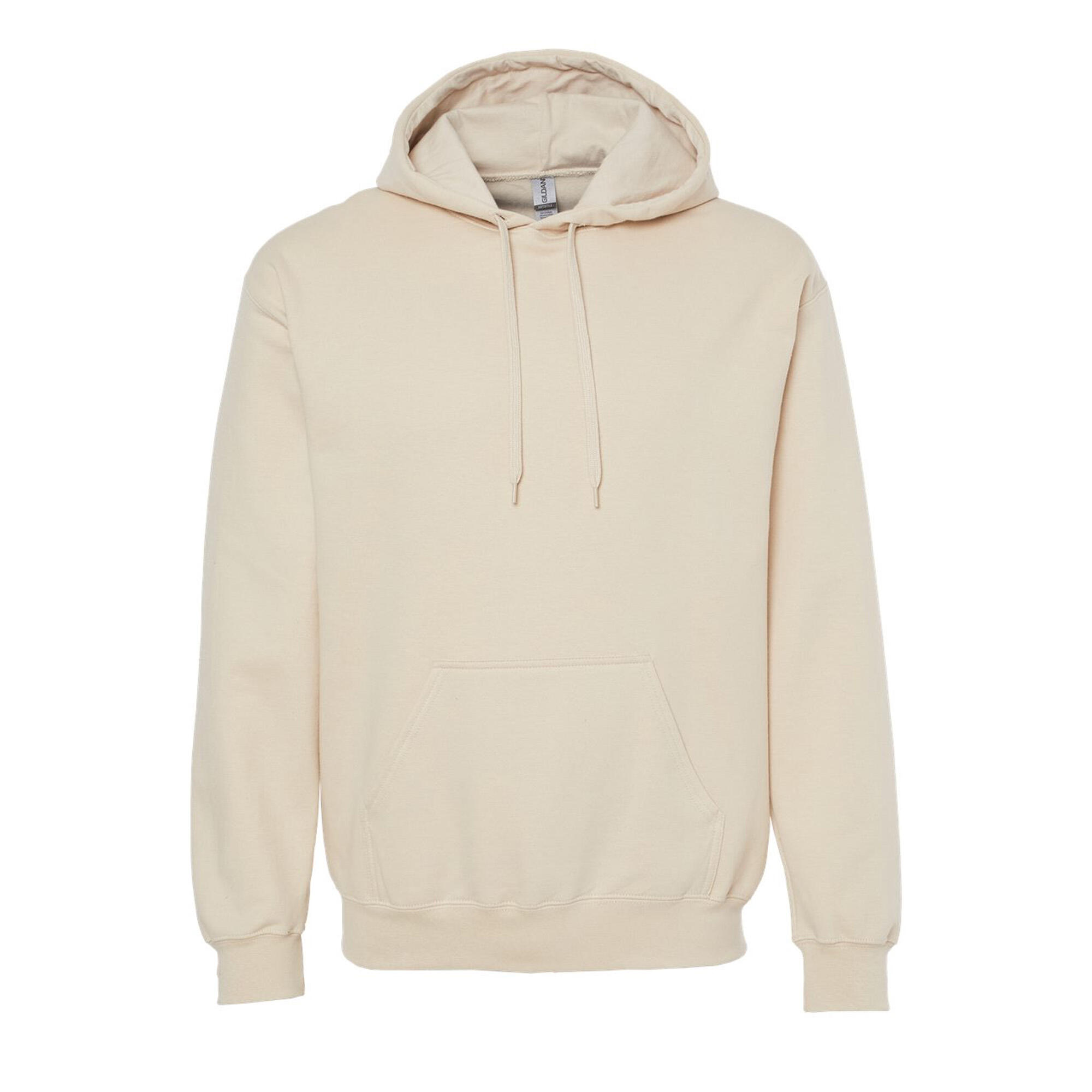 GILDAN Unisex Adult Softstyle Fleece Midweight Hoodie (Sand)