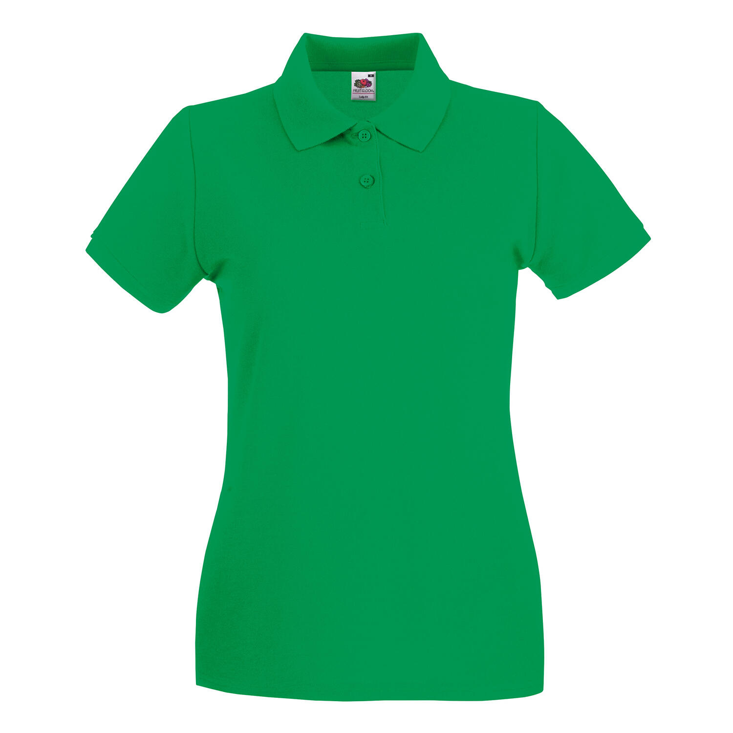 FRUIT OF THE LOOM Womens/Ladies Premium Cotton Pique Lady Fit Polo Shirt (Kelly Green)
