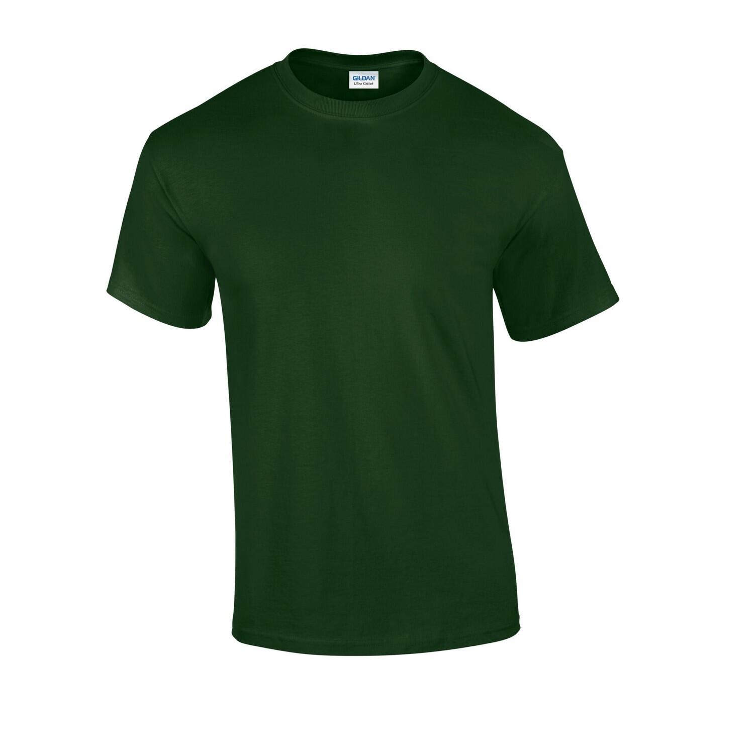 GILDAN Unisex Adult Ultra Cotton TShirt (Forest Green)