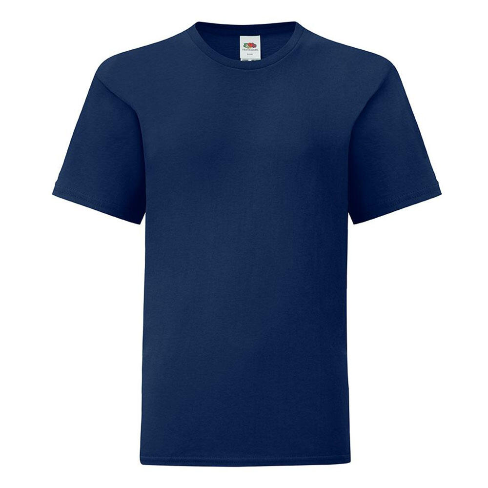 FRUIT OF THE LOOM Childrens/Kids Iconic 150 TShirt (Navy)