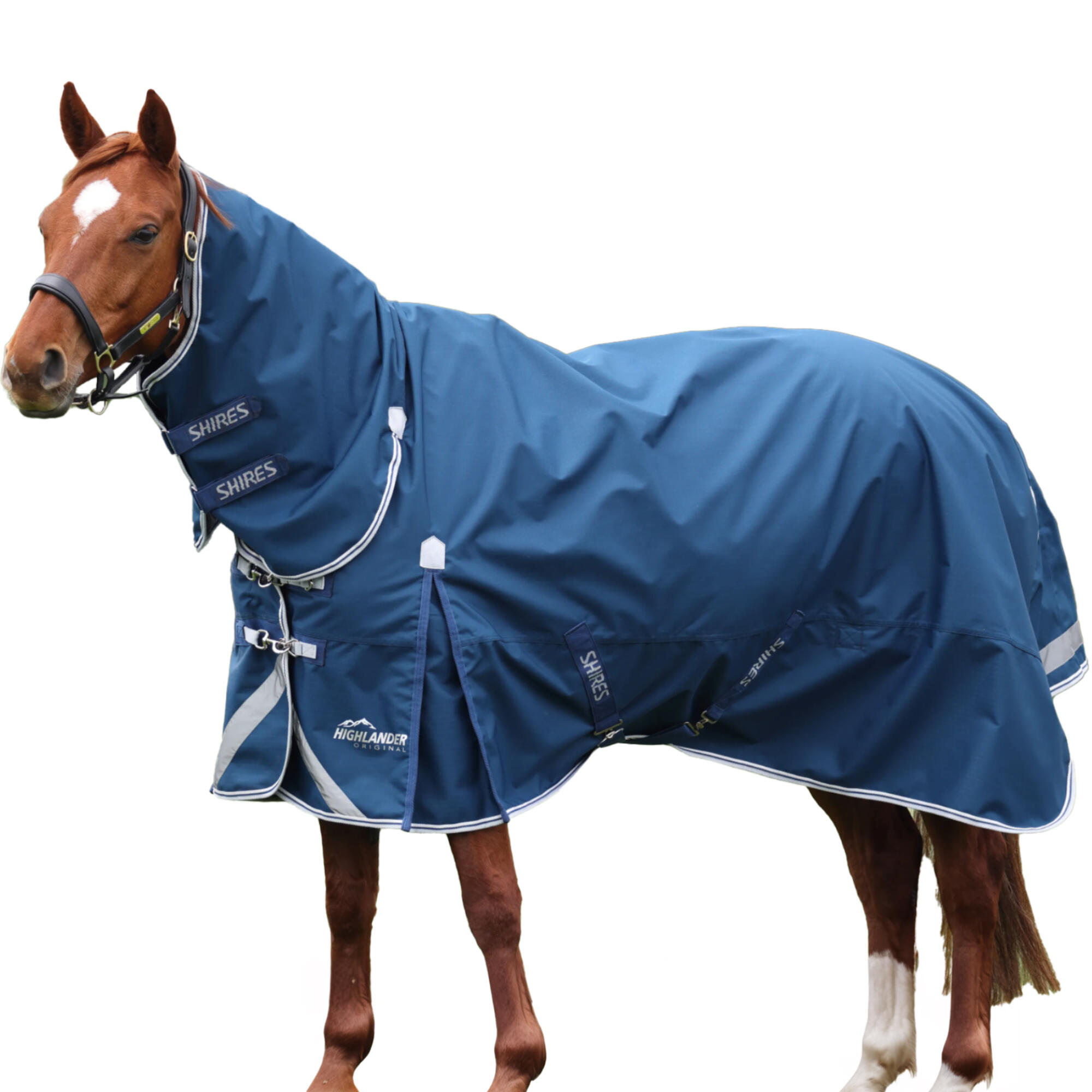 HIGHLANDER Combo Neck 50g Horse Turnout Rug (Ocean)
