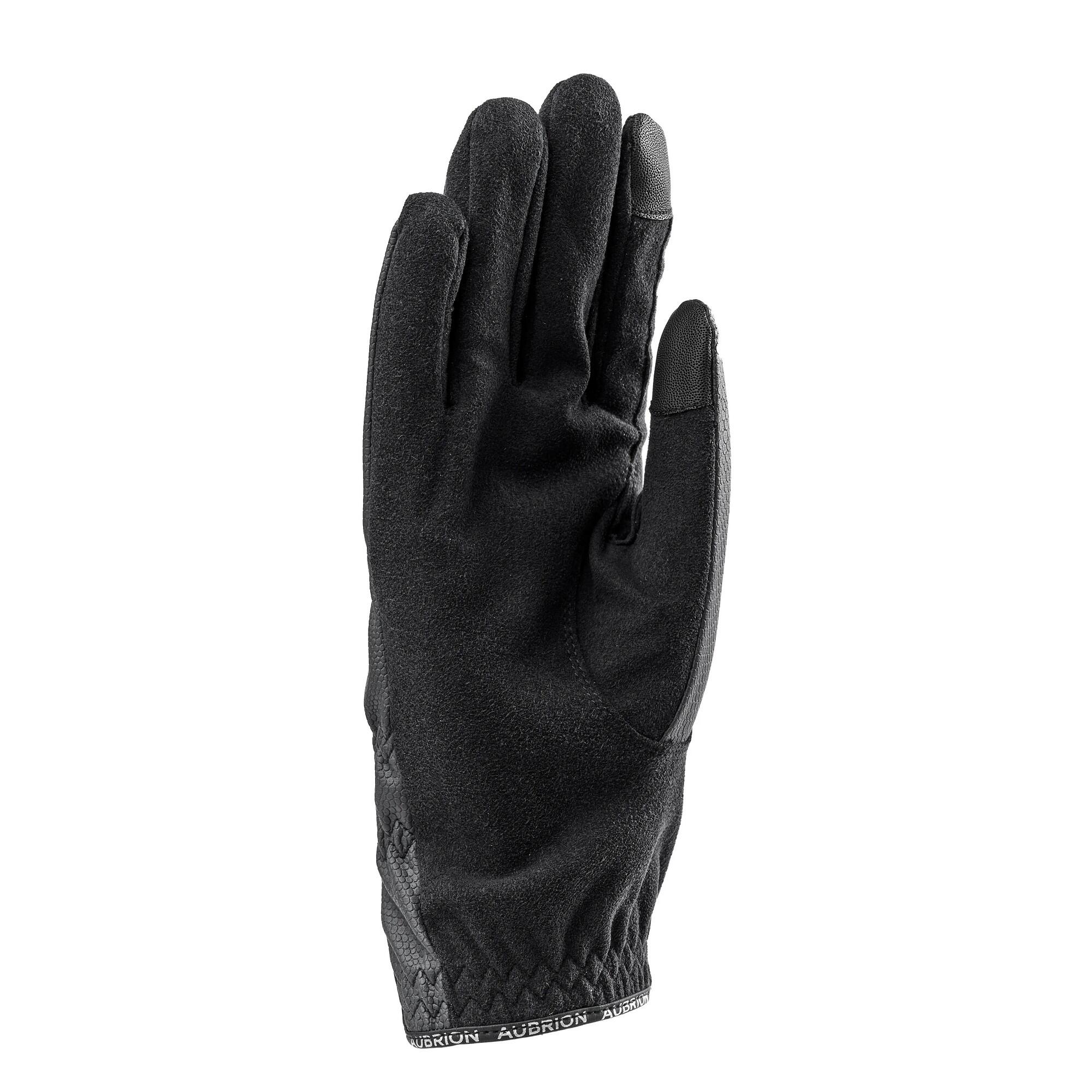 Womens/Ladies Stadium Riding Gloves (Black) 2/2