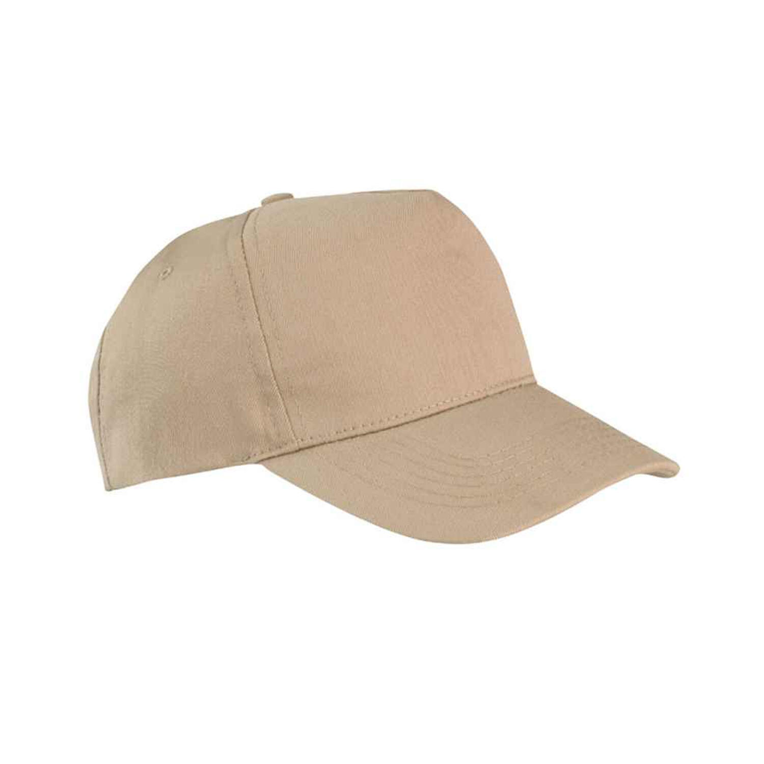 Boston 5 Panel Baseball Cap (Khaki Brown) 2/3