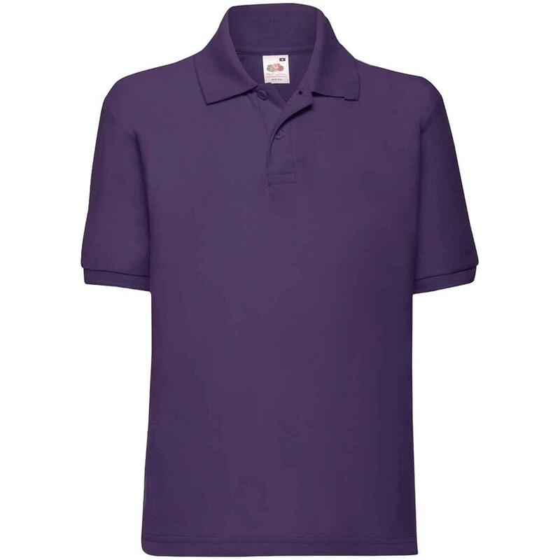 PolyBaumwolle Pique Polo Shirt Kinder Violett