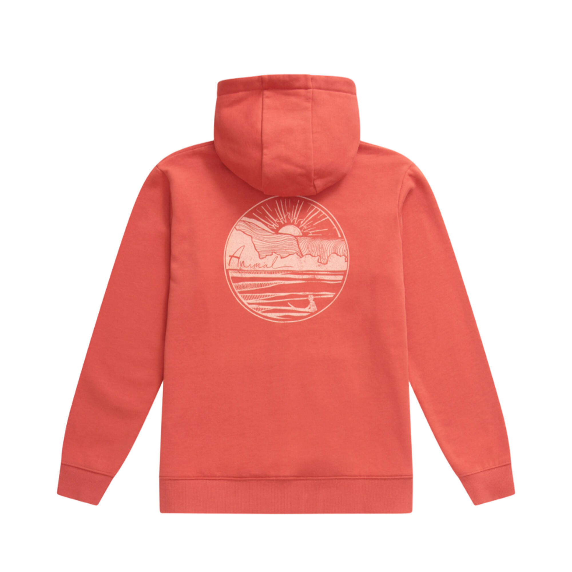 Womens/Ladies Maya Back Print Full Zip Hoodie (Burnt Orange) 2/4