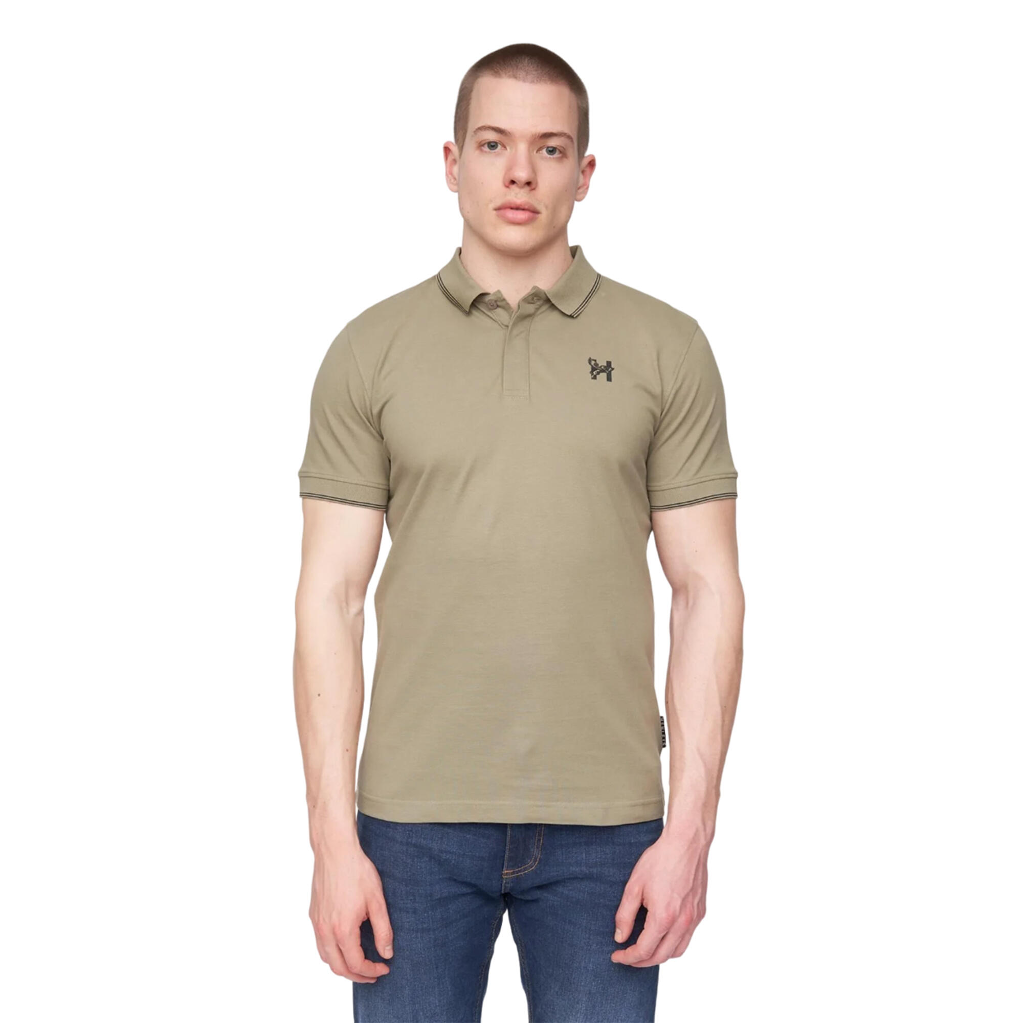 HENLEYS Mens Moorehen Polo Shirt (Dusty Olive)