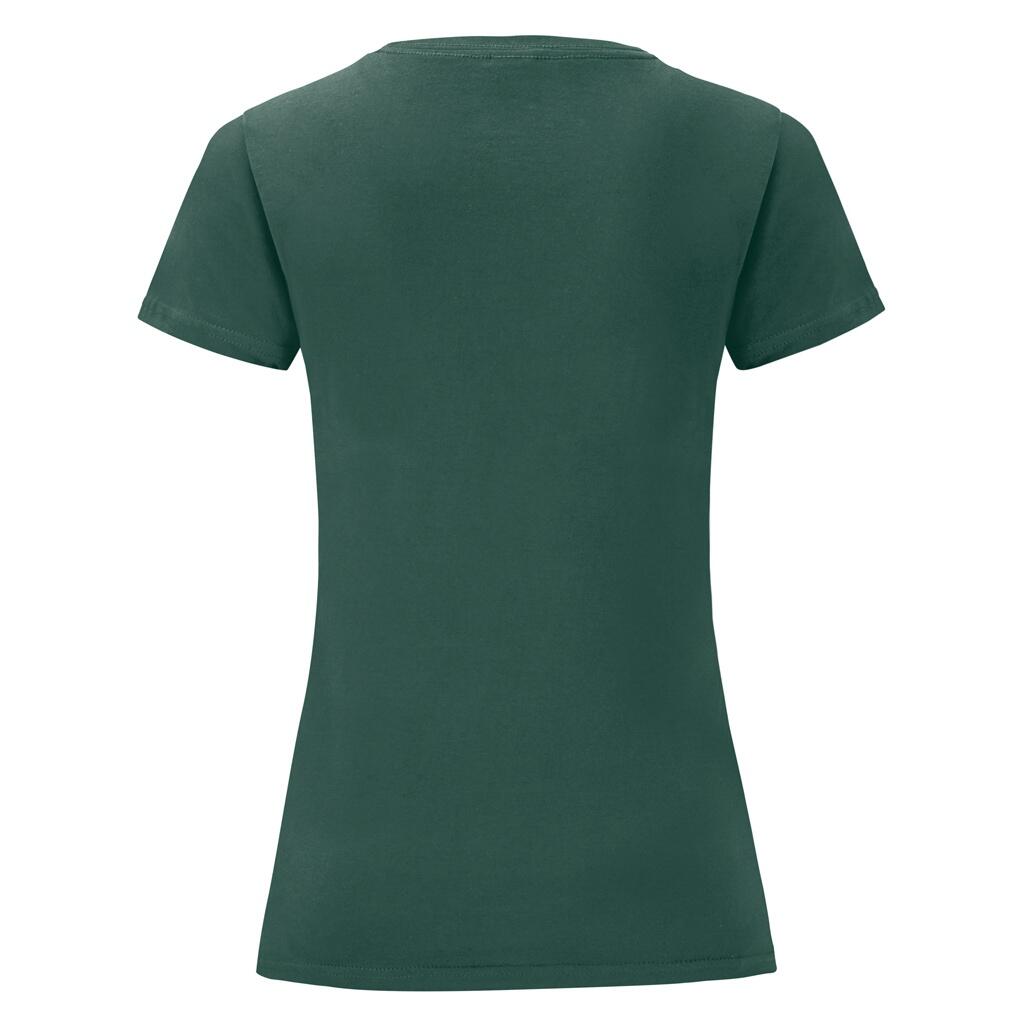 TShirt Iconic, kurzärmlig Damen Tannengrün 2/3
