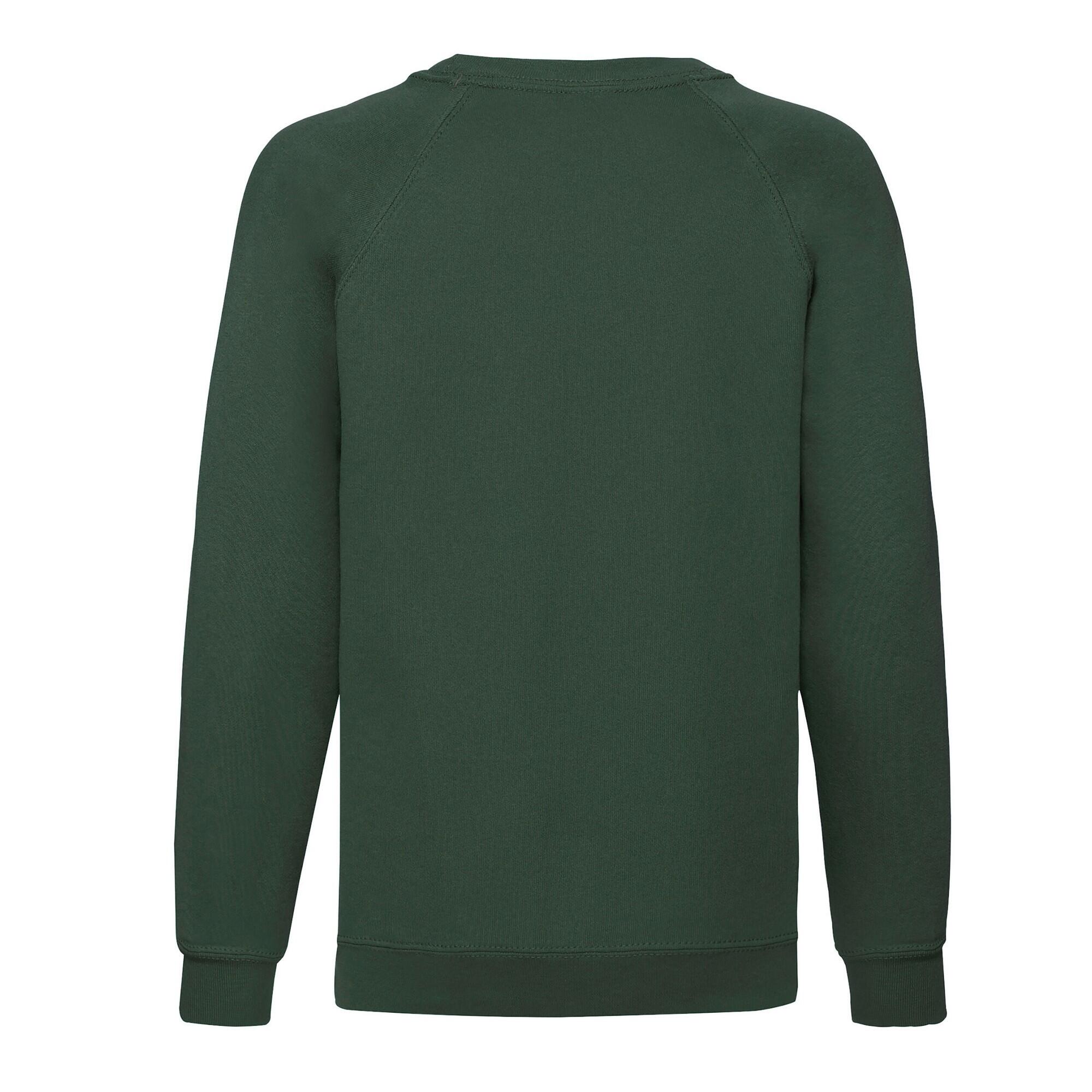 "Classic" Sweatshirt für Raglanärmel Kinder Flaschengrün 2/3