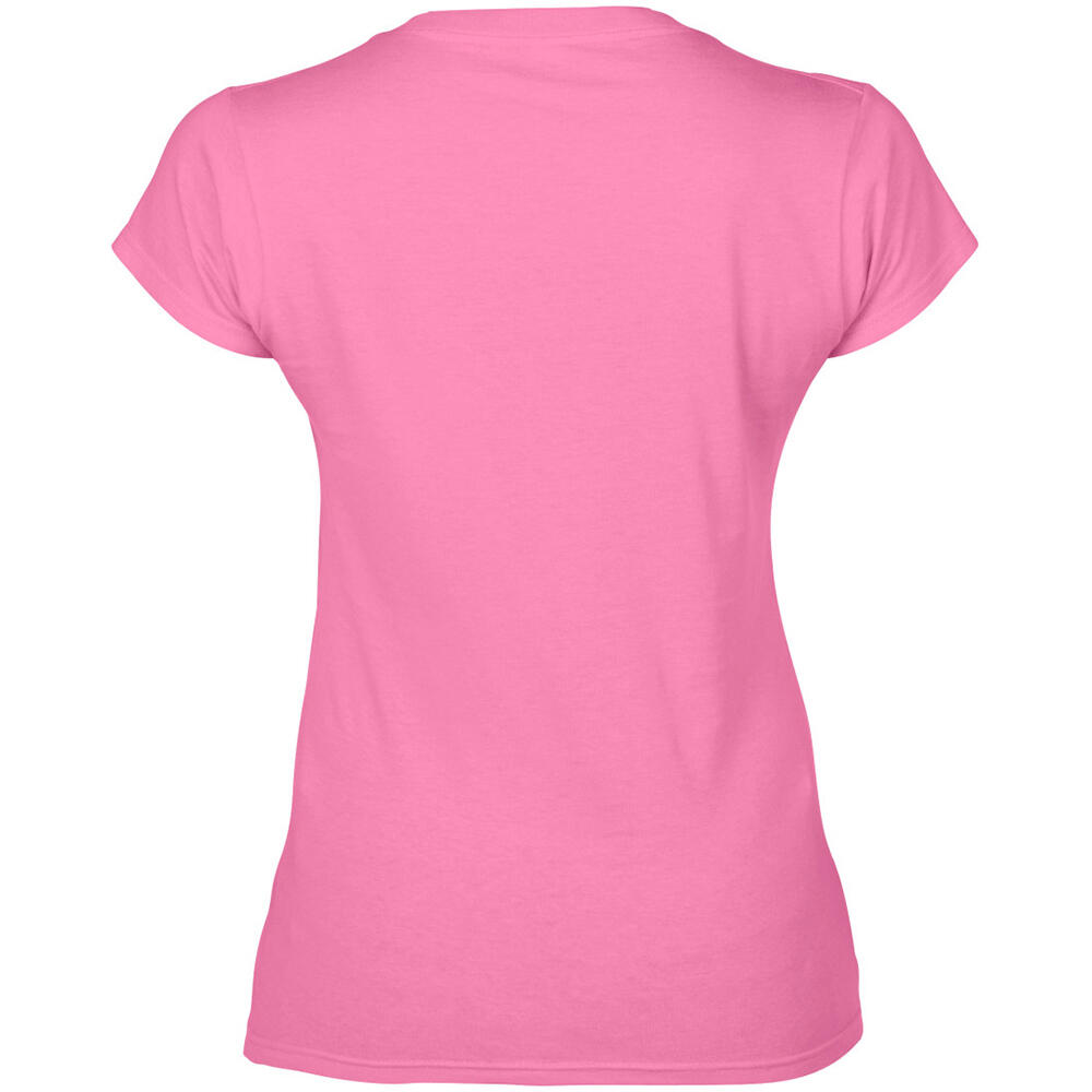 Kurzarm TShirt mit VAusschnitt Damen Rosa 3/5