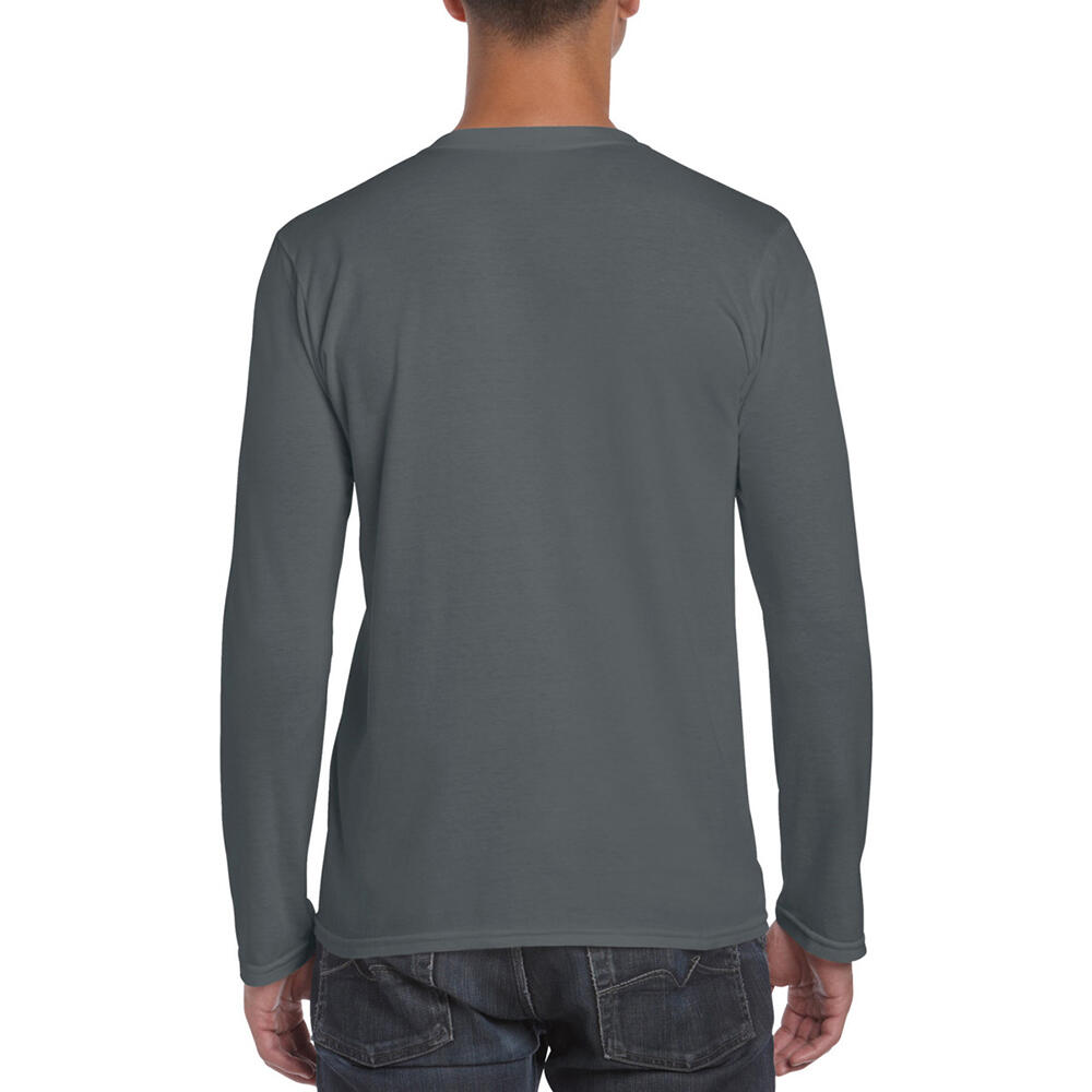 Mens Soft Style Long Sleeve TShirt (Charcoal) 4/5
