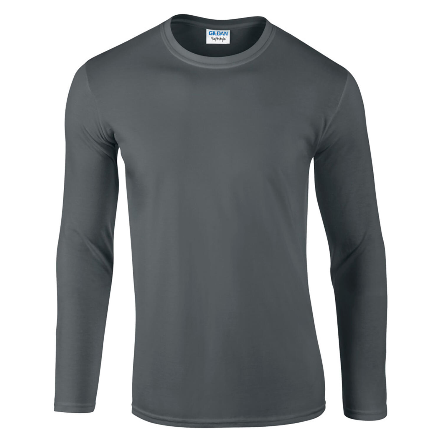 Mens Soft Style Long Sleeve TShirt (Charcoal) 2/5