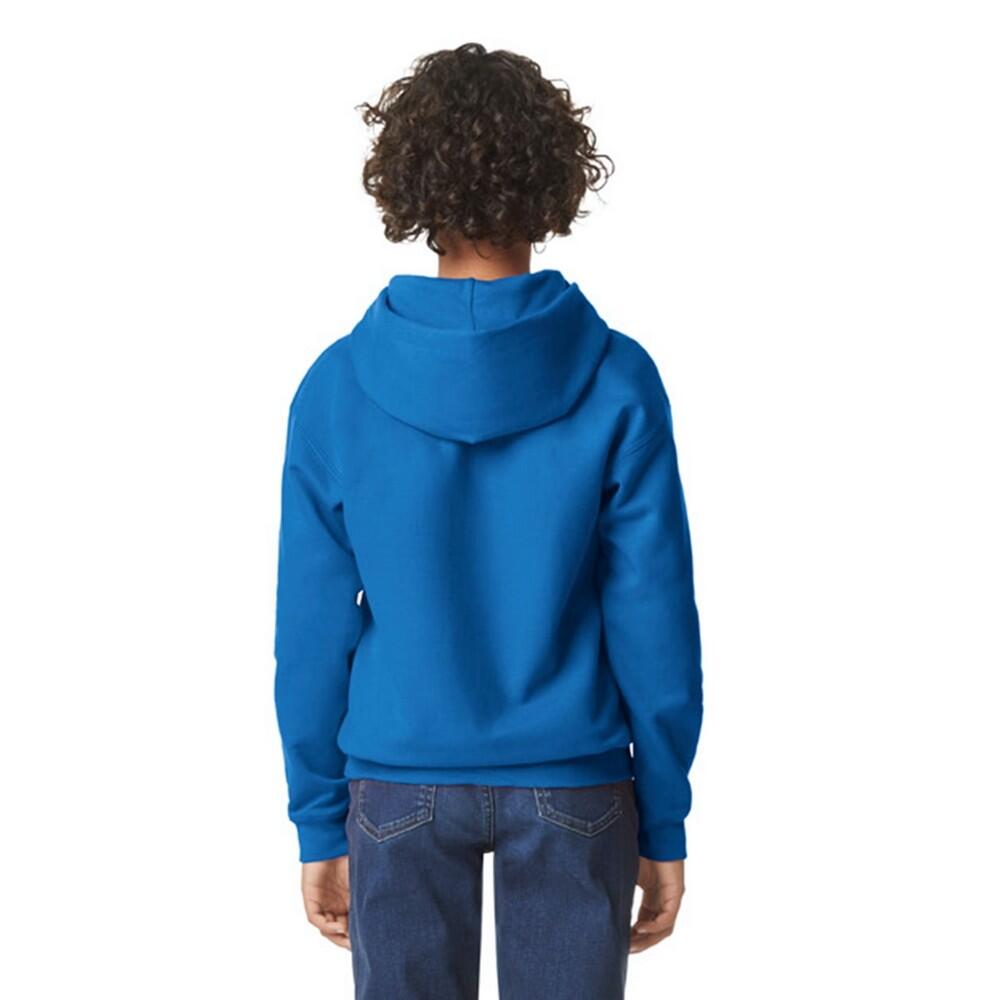 Felpa Con Cappuccio Semplice Bambini Gildan Softstyle Blu Reale 2/2