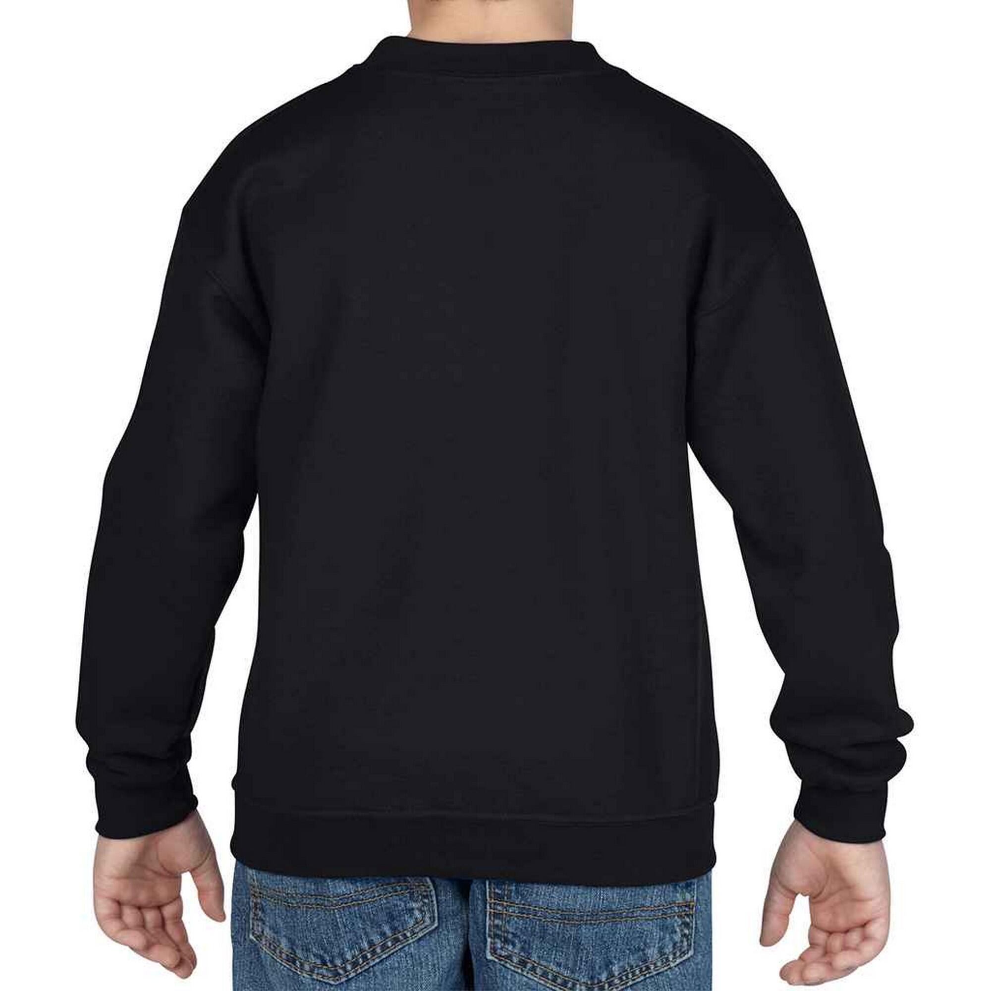 Childrens/Kids Heavy Blend Drop Shoulder Sweatshirt (Black) 2/2