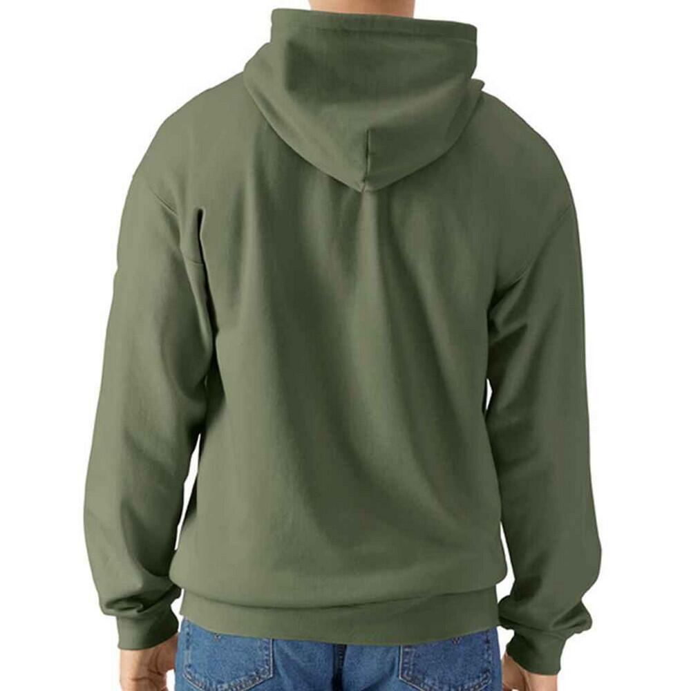 Felpa Con Cappuccio E Zip Intera Uomo Gildan Softstyle Verde Militare 2/3
