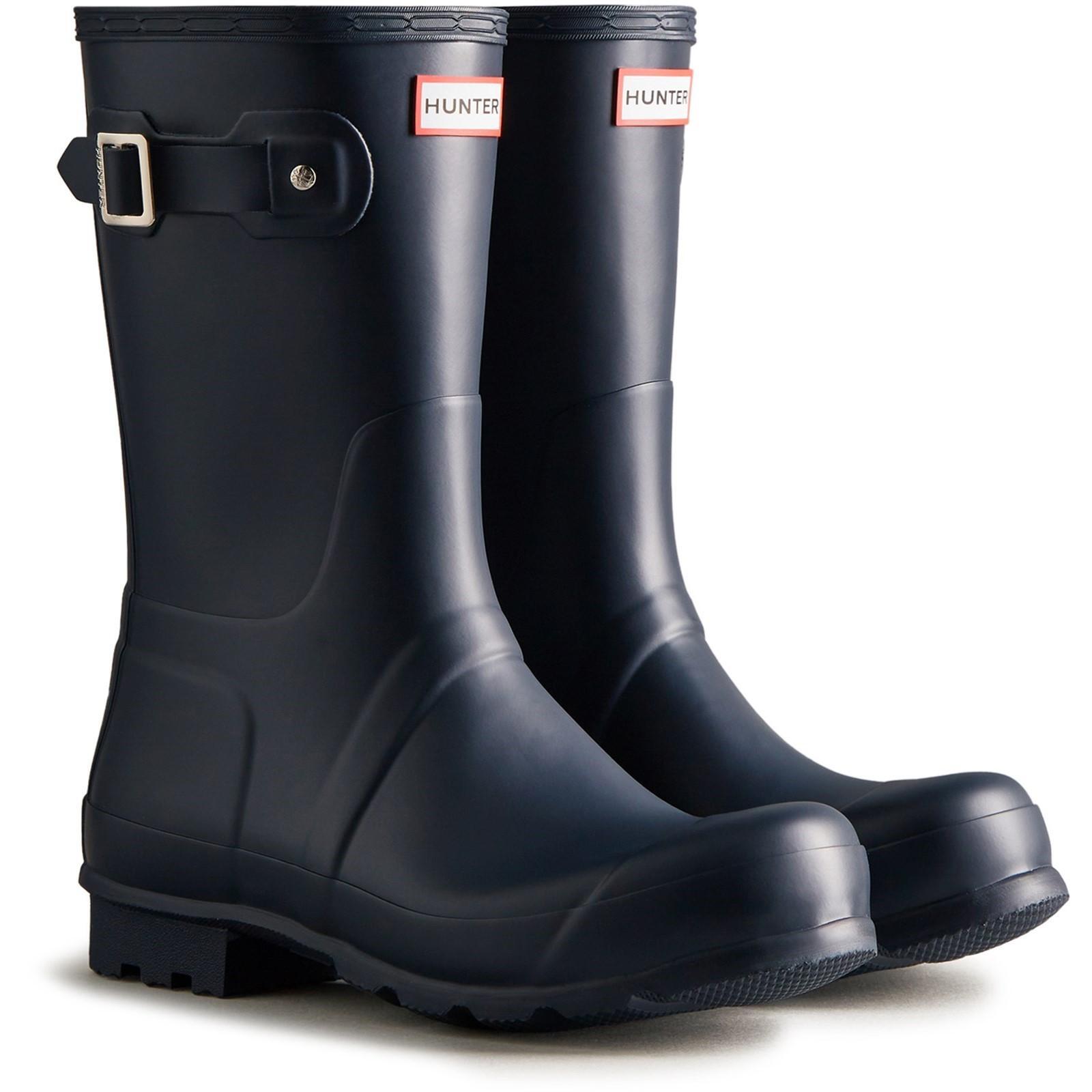 HUNTER Mens Original Mid Calf Wellington Boots (Navy)