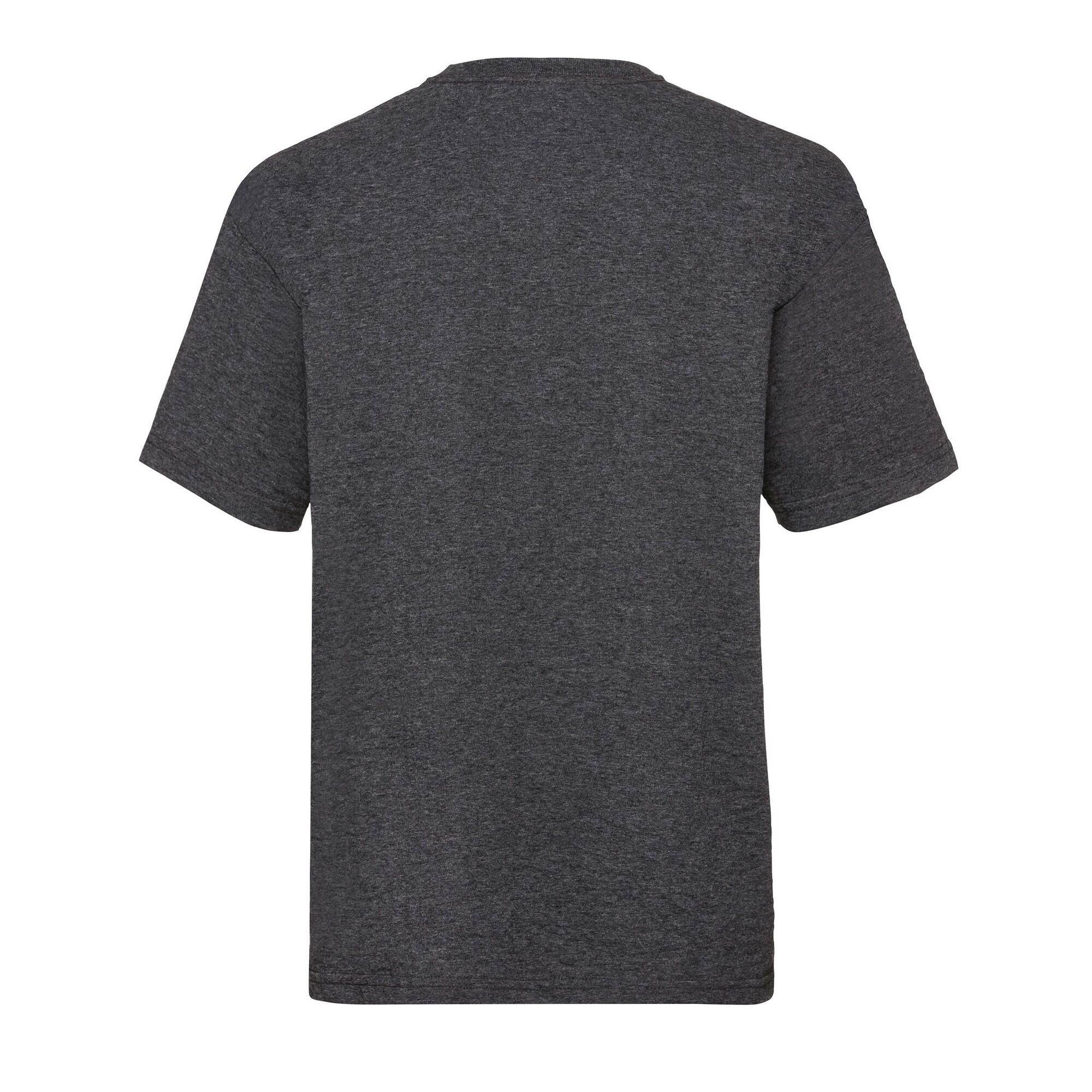 Camiseta Valueweight de Polialgodón para Niños/Niñas Gris Jaspeado Oscuro 2/2