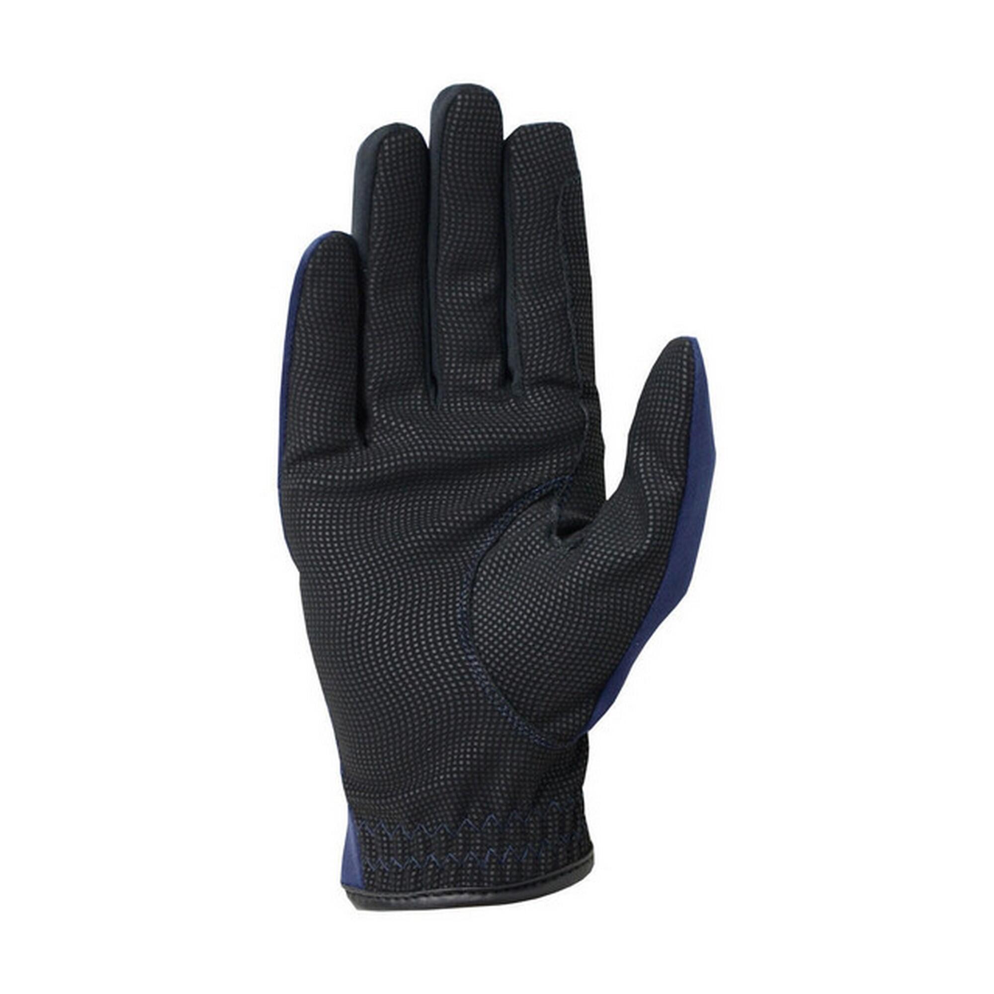 Guanti da equitazione Hy per bambini blu navy 2/2