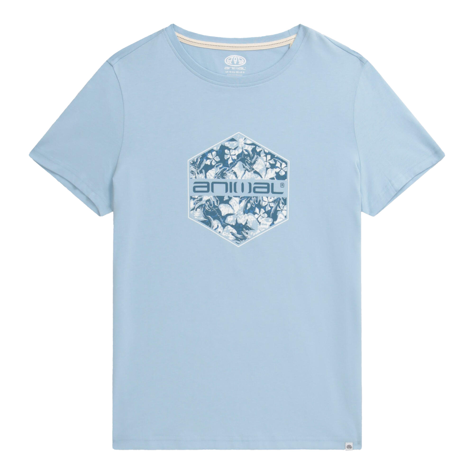 Womens/Ladies Carina Hexagon Logo TShirt (Pale Blue) 1/2