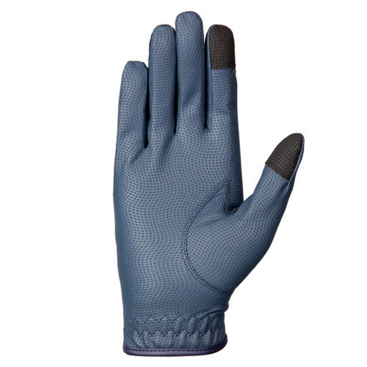 Womens/Ladies Sparkle Riding Gloves (Navy) 2/3