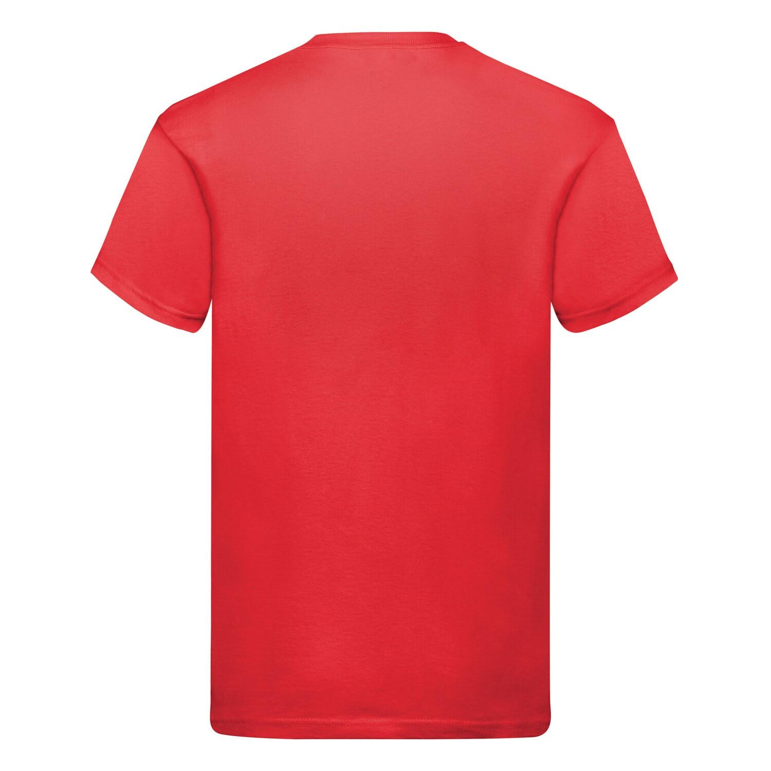 Camiseta Original de Algodón para Adultos Unisex Rojo 2/3