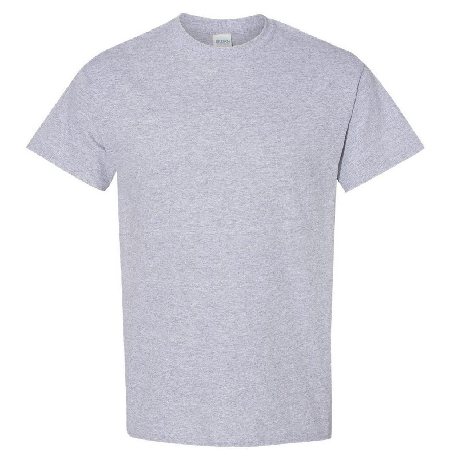 GILDAN Mens Heavy Cotton Short Sleeve TShirt (Pack Of 5) (Sport Grey)