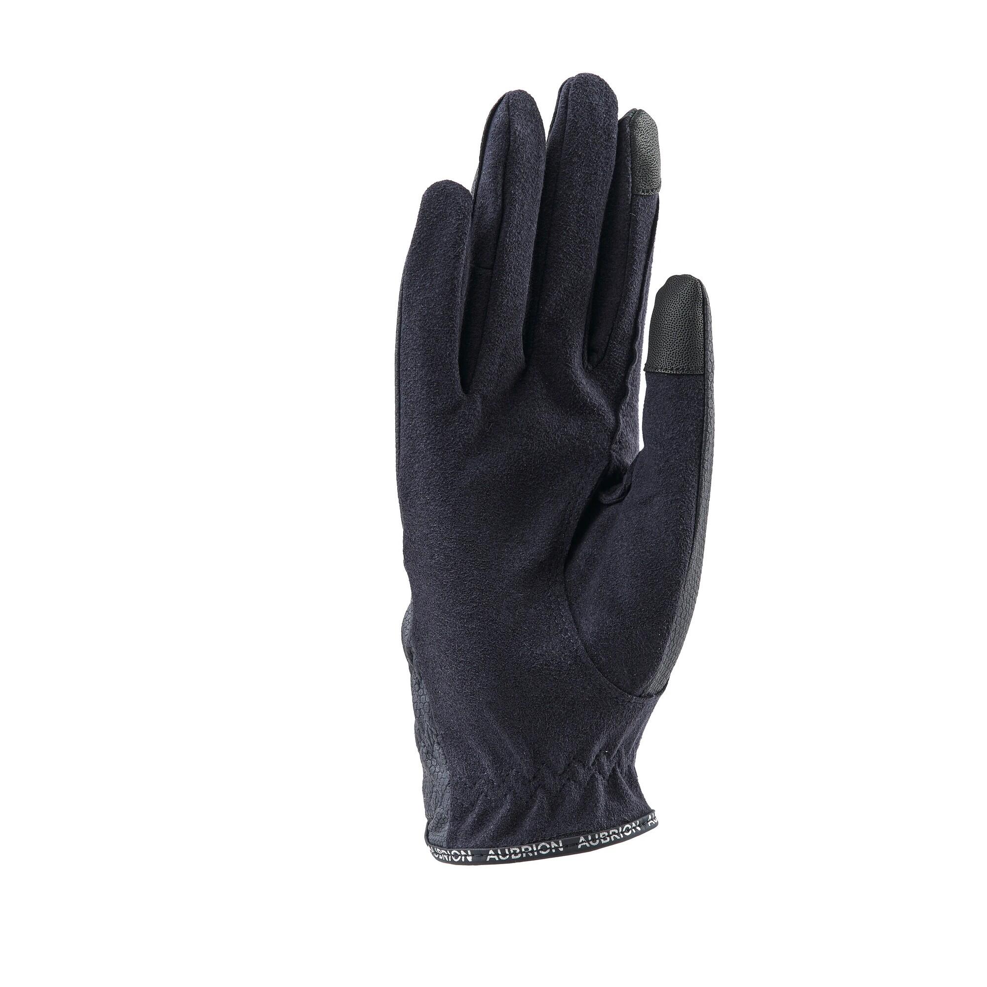 Bambini Guanti Da Equitazione Aubrion Aachen Blu Navy 2/2