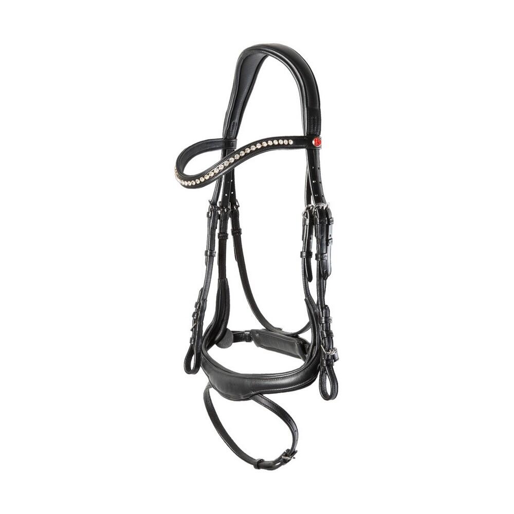 KIEFFER Amy Snaffle Leather Horse Bridle (Black)