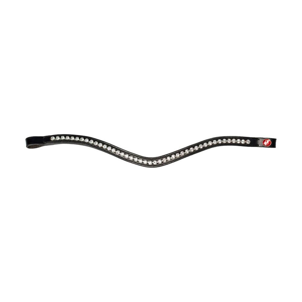 Amy Snaffle Leather Horse Bridle (Black) 3/4